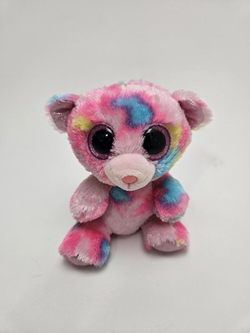 Ty Beanie Boo “Franky” the Cotton Candy Coloured Bear - No Hang Tag (6 inch)